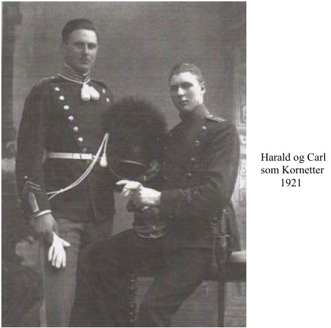 Harald og Carl som kornetter, 1921